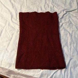 Knitted Burgundy Scarf